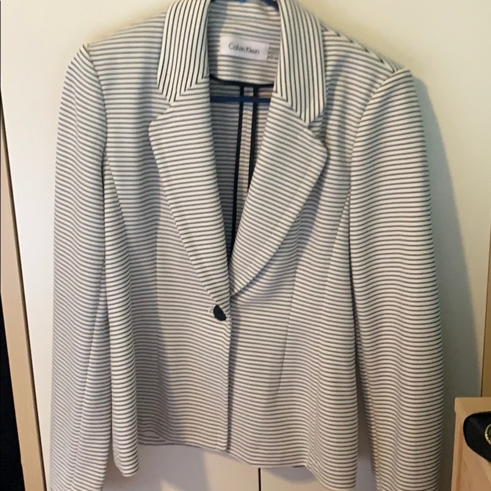 Calvin Klein Horizontal Striped Blazer